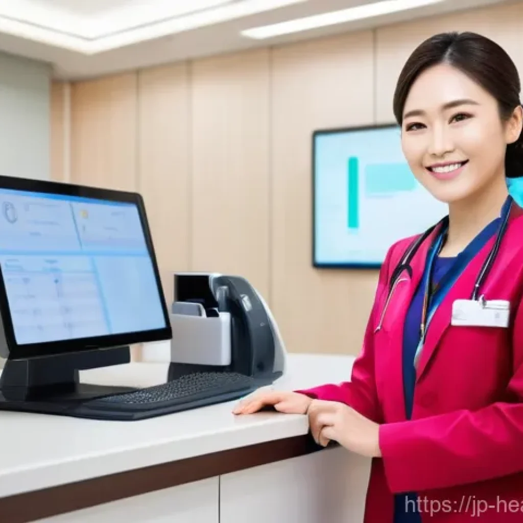 환자 중심의 의료기록 관리 방법 - **Prompt 1: Seamless Healthcare with My Number Card**
    *   **Description:** A bright, modern hosp...