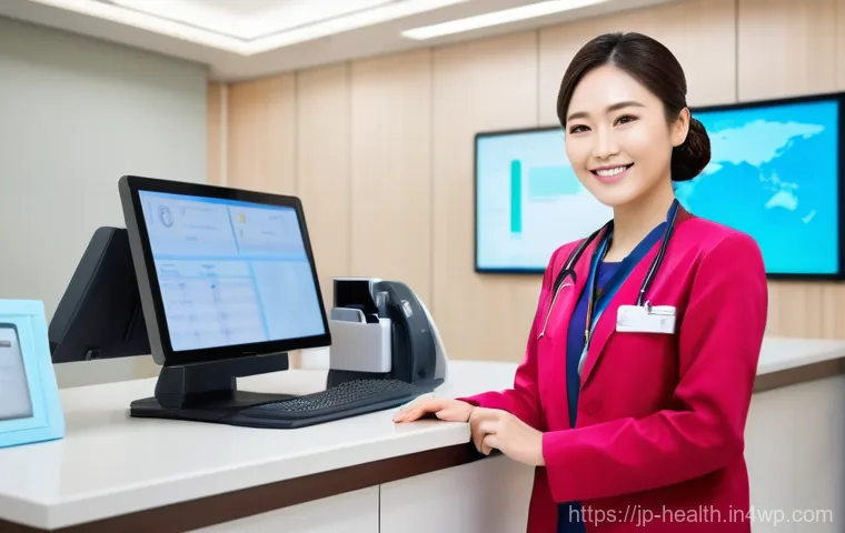 환자 중심의 의료기록 관리 방법 - **Prompt 1: Seamless Healthcare with My Number Card**
    *   **Description:** A bright, modern hosp...