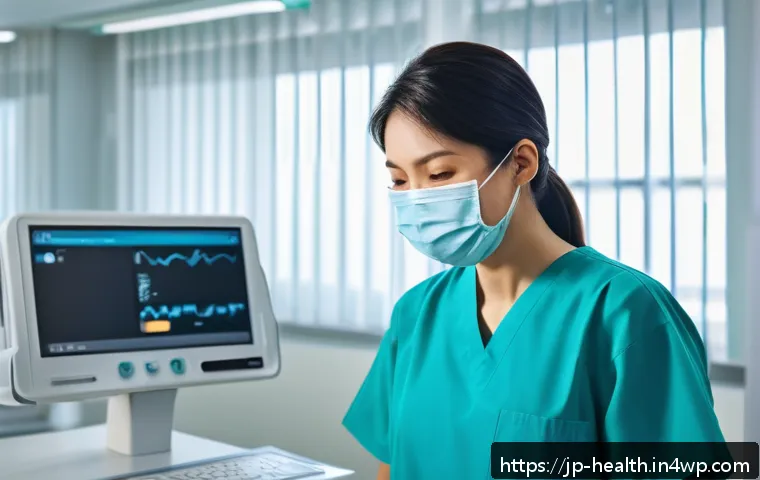 의료기록의 표준화와 탈중앙화의 연계 - A modern hospital interior scene showing diverse healthcare professionals&mdash;doctors and nurses&mdash;collabo...